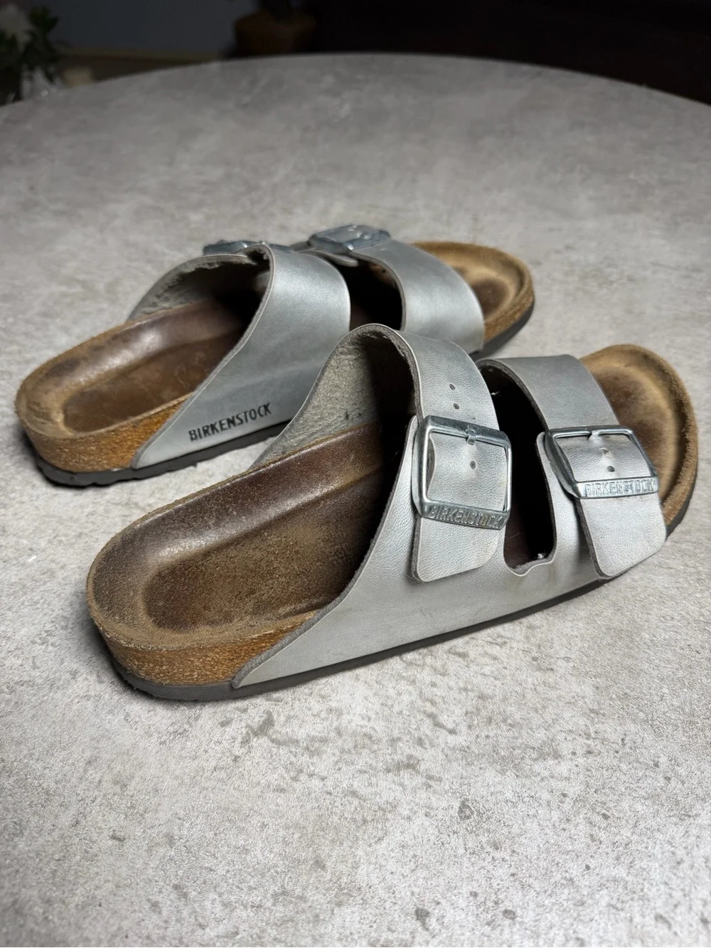 Birkenstock Arizona women Silver Two-Strap Sandal